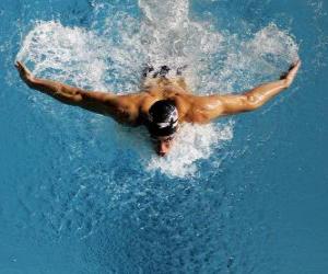 yapboz Michael Phelps swam